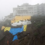 landslide near Hotel clark
