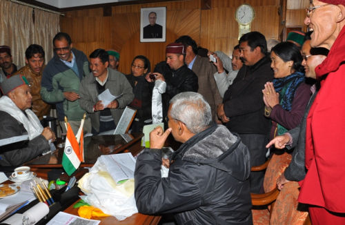 Delegation from Lahaul & Spiti meets virbhadra singh