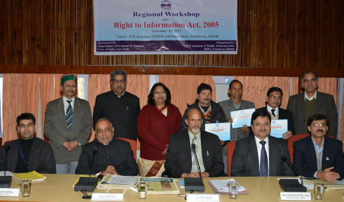 RTI  workshop at HIPA