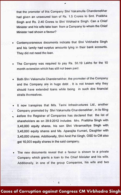 arun Jaitley allegation against Virbhadra singh