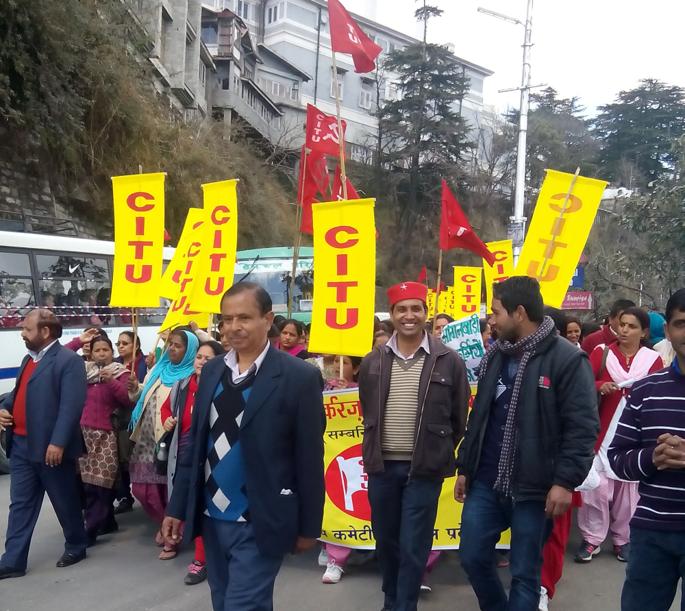 Anganwadi workers protest in Shimla