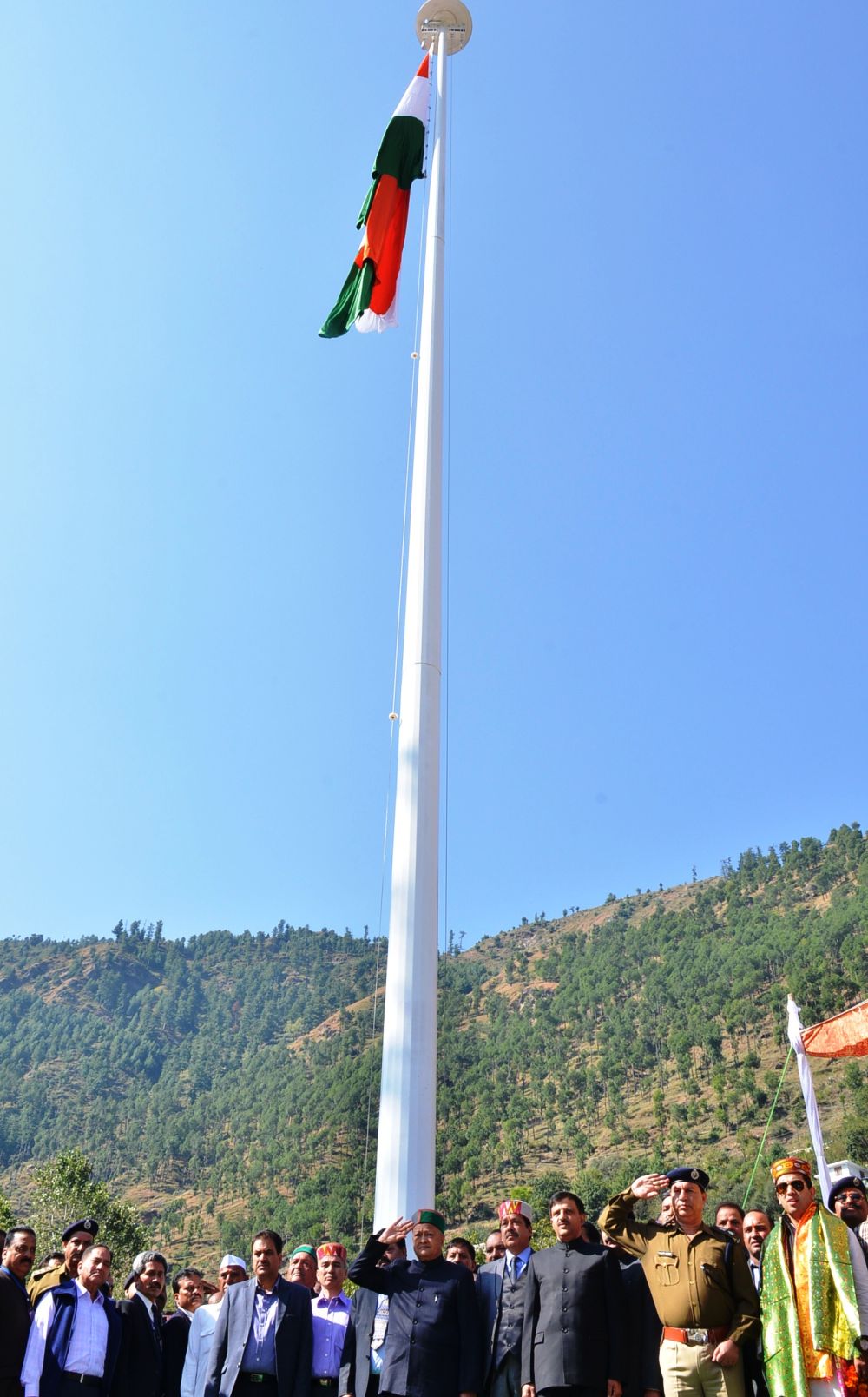 National flag at Kullu