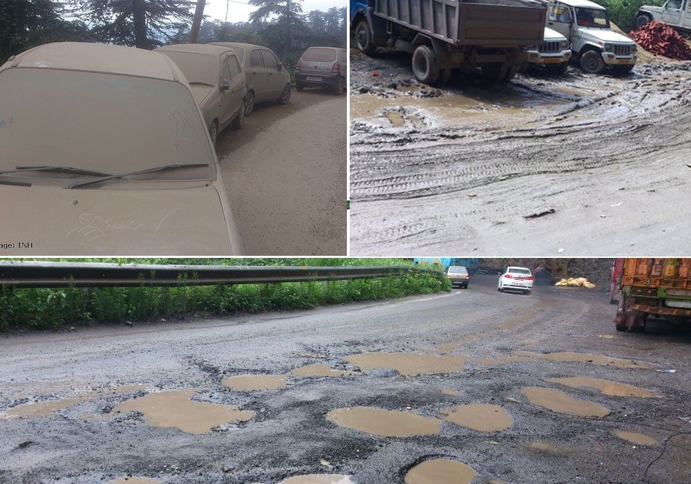 Poor roads in Shimla city