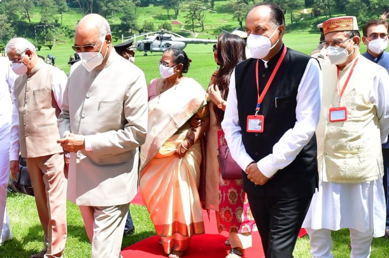 President Ram Nath Kovid reaches Shimla, accorded warm welcome