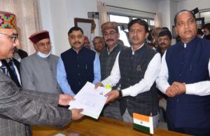 Dr Sikander Kumar files his nomination for Rajya Sabha