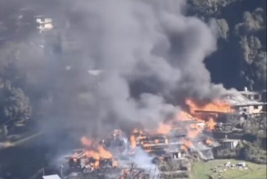 Massive Fire Guts 16 Houses in Kullu’s Jhaniar Village, Over 100 Rendered Homeless