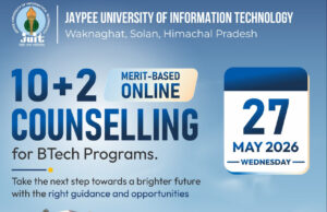 Jaypee University Opens Online Counselling Process for BTech Aspirants, Applications Till May 23